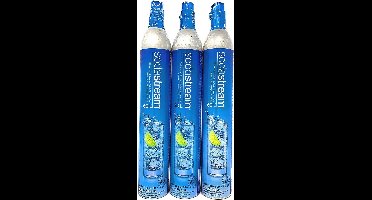 Set van 3 CO2 gasvulcilinders voor bruiswatermachine 60L