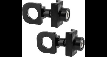 Set van 2 fietskettingspanners - Voor enkelspeed en Fixie fietsen - Van aluminiumlegering - Rode uitvoering