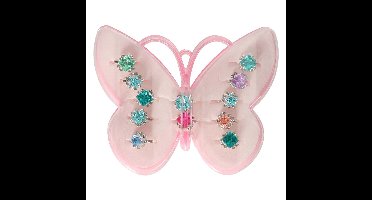 Ringenset in Vlinderdoosje, 12st.