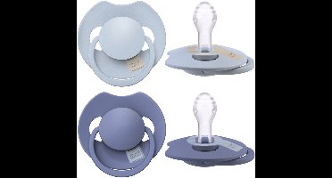 Difrax LOVI Dynamische Prime Fopspeen - 6 tot 18 Maanden - Lichtblauw & Navy - 2 Stuks