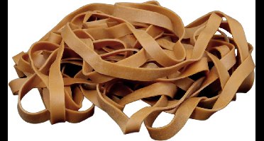 1 kg - Elastiek - naturel - diameter 120mm - breedte 8mm - in zak - ca 175 stuks