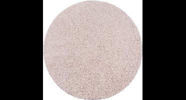 Mia’s Teppiche Taos – superzacht kortflor vloerkleed met antislip rug, wasbaar, Roze, 200 cm rond