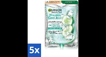 Garnier - SkinActive - Cryo Jelly Gezichtsmasker - Anti-Vermoeidheid - Hyaluronzuur - 1 Gezichtsmasker - Bulkverpakking - 5 stuks