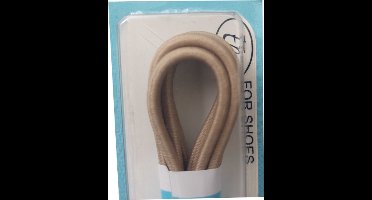 Cordial Elastische Veter - Beige - Rond - Lengte 75 cm - Dikte 2,5 mm - Schoenveter