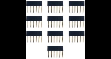 Vrouwelijke Header Pins – 10-Pins – 11 mm – 10 stuks Female header pins