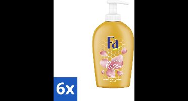 Fa - Handzeep - Honing & Rozen - Verzachtend & Verzorgend - 250 ml - Voordeelverpakking - 6 stuks