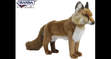Hansa Knuffel vos - 40 cm - pluche - realistische knuffeldier - knuffelvos - dierenknuffels