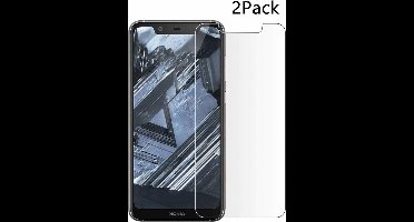 Ntech 2Pack Screenprotector geschikt voor Nokia 5.1 Plus Screenprotector Tempered Glass