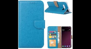 Ntech Hoesje Geschikt Voor Samsung Galaxy S10e portemonnee hoesje / met opbergvakjes Blauw
