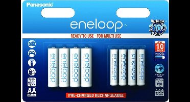 Panasonic Eneloop 4 x AA + 4 x AAA batterijen Combipack