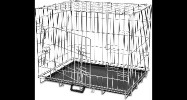 vidaXL - Hondenbench - inklapbaar - L - metaal