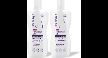 Multi-Gyn FemiWash Gel 2 x 220 ml - Intieme Wasgel voor dagelijkse Intieme Hygiene, mild en zeepvrij voor een optimale Vaginale gezondheid, geschikt voor gevoelige huid, Dermatologisch en Gynaecologisch getest