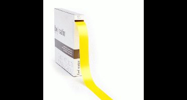 Poly Satijnlint Geel - 10 mm / 100 mtr.