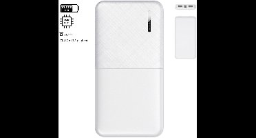 Electrox - Powerbank 10000 mAh - 22.5W Snellaad Functie - USB-A, USB-C & iOS - Universeel voor Smartphones, Tablets & Gadgets - Reis Powerbank - Draagbare Lader - Joker - Wit