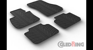 Gledring Rubbermatten passend voor BMW X1 F48 2015- (T profiel 4-delig + montageclips)