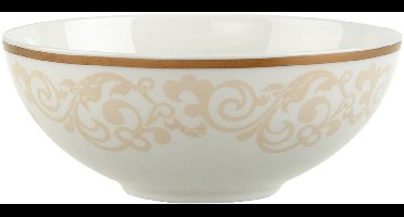 Villeroy & Boch eetschaal - Rond - Geelkoper, Wit