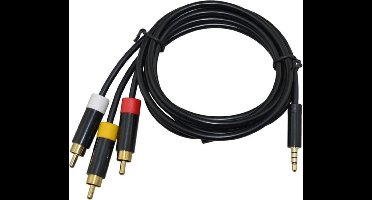 3,5mm Jack 4-polig - Composiet audio video kabel - versie links/rechts/massa/video (TRRS) - 1,4 meter