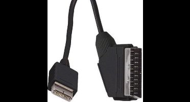 Scart AV kabel voor Sony PlayStation 1, one, 2 en 3 / zwart - 1,8 meter