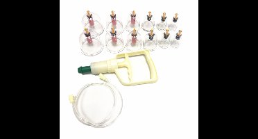 Cupping met vacuümpomp voor behandeling en massage 12 st