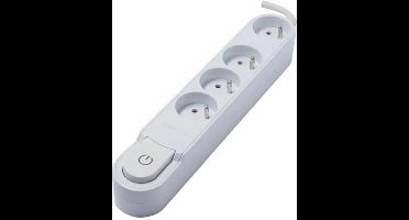 Chacon Design multistekkerdoos 4 x 16A met schakelaar, 3m, wit