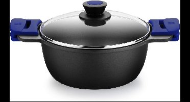 Braadpan, 24 cm, gegoten aluminium, met anti-aanbaklaag, high performance, hoge kras- en slijtvastheid, geschikt voor inductie