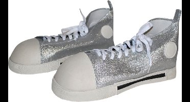 "Silveren Clowns schoenen - Verkleedattribuut - One size"