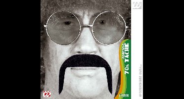 Hippie snor jaren 70 zwart