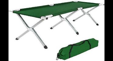 NordFalk veldbed XXL 200 x 71 cm - Campingbed | Stretcher | Kampeerbed - Extra stevig aluminium - Groen