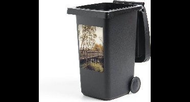 Container sticker Herfst - Brug - Bomen - 40x60 cm - Kliko sticker