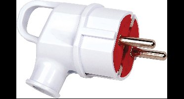 Schuko Stekker - Velis - Haaks - Handvat - Randaarde - Wit