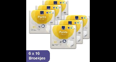 Abena Pants Premium S1 - 96x Absorberend Broekje, te Dragen als Gewoon Ondergoed - Voor het Verlies van Flinke Scheuten Urine en (Dunne) Ontlasting - Heupomvang 60-90 cm - Absorptie 1400 ml