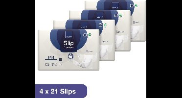 ABENA Incontinentie Slip Premium M4 - Eendelig Verband ter Bescherming van Zwaar Urineverlies en (Dunne) Ontlasting - Perfecte Aansluiting door Flexibele Sluitstrips - 84 Stuks