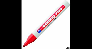 Permanente markeerstift Edding 750 Rood 10 Stuks