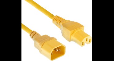 ACT Netsnoer C14 - C15 geel 1,2 m AK5307