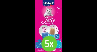 Vitakraft kattensnack - Jelly Lovers - Zalm & Schol - 5 x 6 st - 15 g