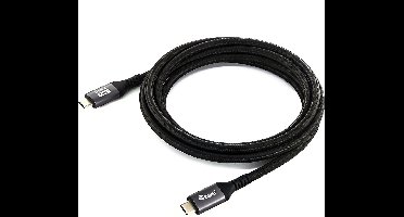 USB-kabel 2 meter USB4 Gen 2x2 USB C Zwart