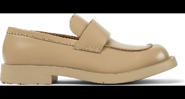 Leather Loafers Chunky Sole - Beige