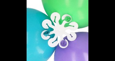 Troshanger voor 8 ballonnen - 4x - transparant - kunststof - herbruikbaar