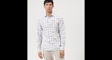 OLYMP Body Fit linnen ruit