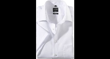 OLYMP Luxor modern fit overhemd - korte mouw - wit - Strijkvrij - Boordmaat: 45