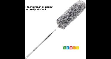 *** Telescopische Plumeau met Telescoopsteel - Ragebol - 60 tot 135 CM - Uitschuifbaar - Microvezel Ragebol - van Heble® ***
