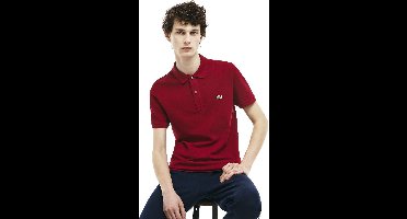 Lacoste Heren Poloshirt - Bordeaux - Maat XS