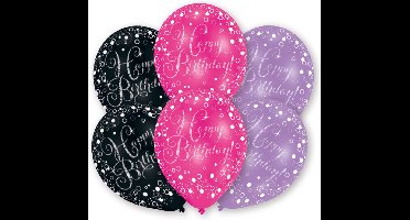 Amscan - Sparkling Celebrations - Ballon Pink (6 stuks)
