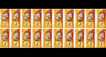 BIC 3 Sensitive Pouch Wegwerpscheermesjes - 20x8st - Voordeelverpakking