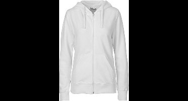 Fairtrade Ladies Zip Hoodie met capuchon White - S