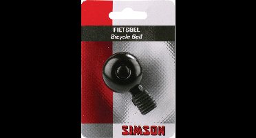 Simson Mini fietsbel - 32mm - Sportief design - Zwart - Kunststof bevestiging