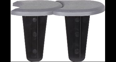 3x stuks platte kunststof graskant/tuin rand/kantopsluiting grijs losse elementen met een totale lengte van 11,4 meter