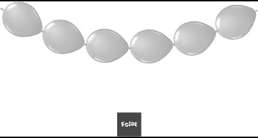 Folat - Knoopballonnen voor Ballonnenslinger Zilver Metallic 25 cm - 8 stuks
