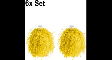 6x Cheerball ringgreep set Geel - Themaparty - Themafeest sport festival fun party thema feest