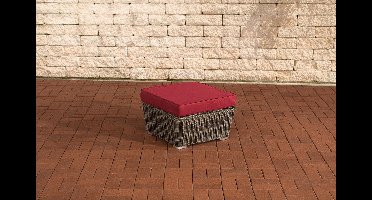 Voetenbank loungeset deluxe - Voor buiten - Kruk - Poef - Tuin - Rood - 59x59x30cm